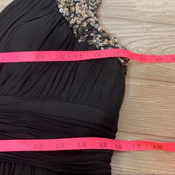 Scala silk sequined open back fit flare dress - Picture 7 of 8